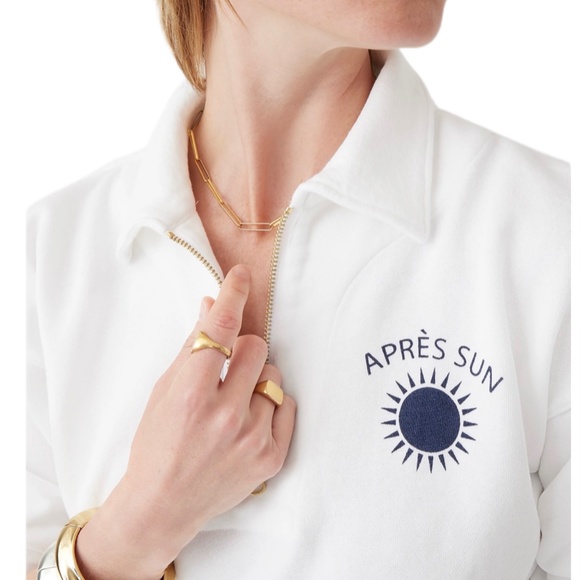 New J.Crew Graphic Half-Zip Sweatshirt - Picture 3 of 4